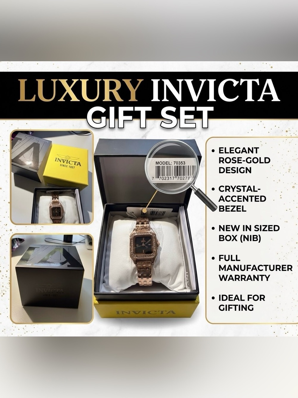 Invicta Women’s Special Edition Watch with Crystal-Accented Bezel